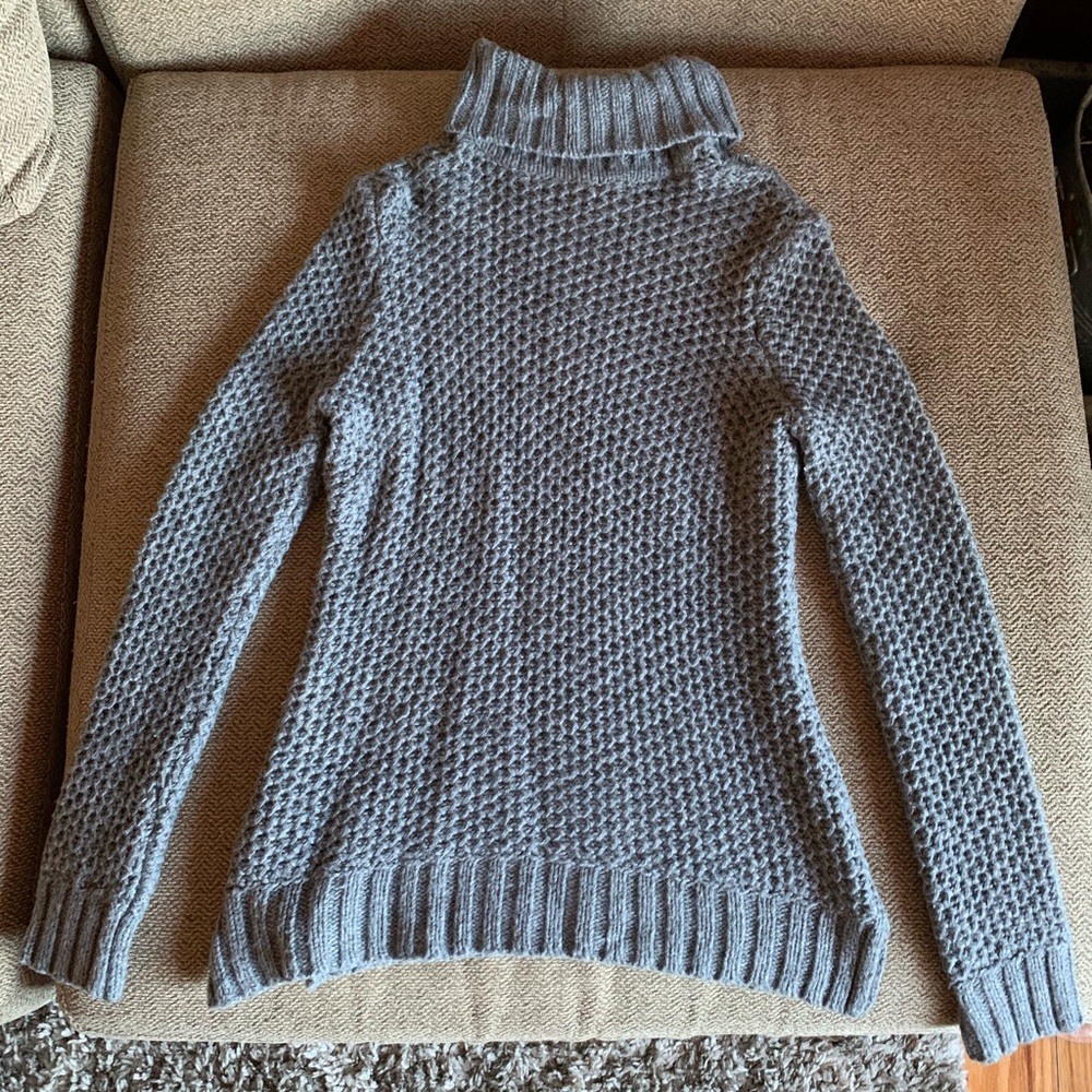 Gray knitted sweater